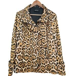 Carlisle Leopard Print Silk Jacket  Size 14